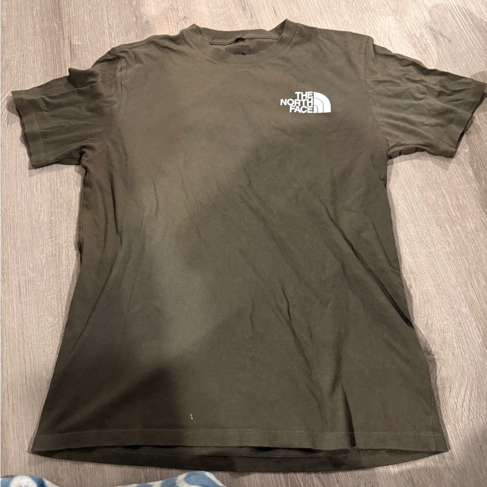The North Face olive green short sleeve shirt